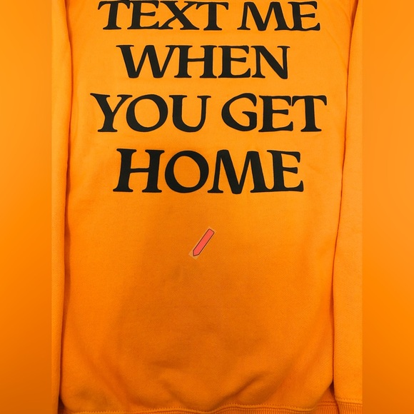 LONELY GHOST - Text Me When You Get Home Crewneck - Vibrant Orange - Picture 6 of 6